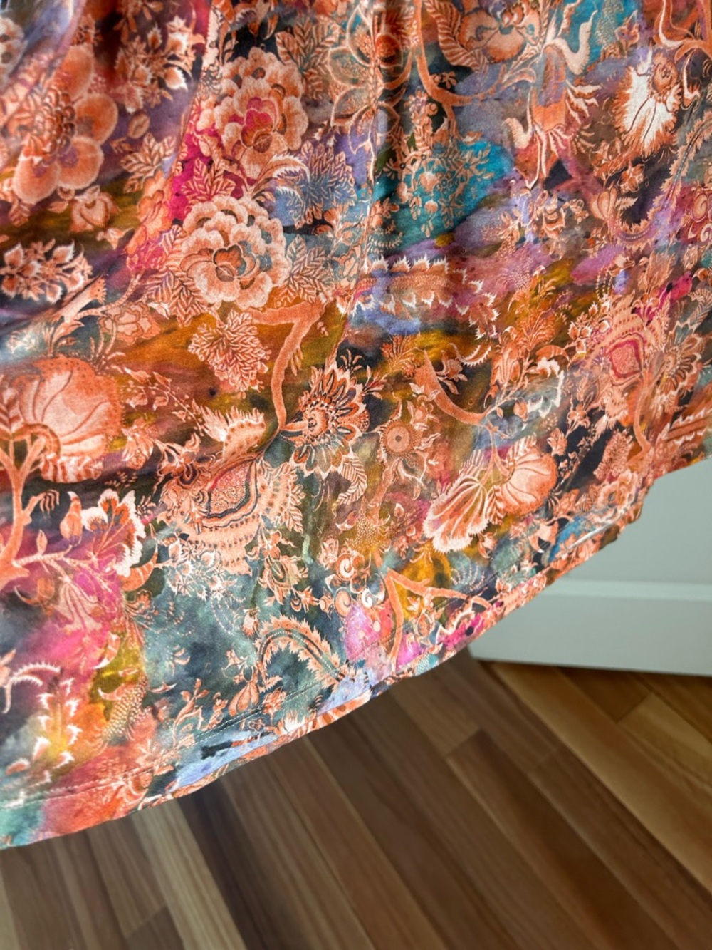 Peruvian Connection sleeveless maxi dress. Whimsical florals. Terracotta. Fairy - Picture 4 of 10